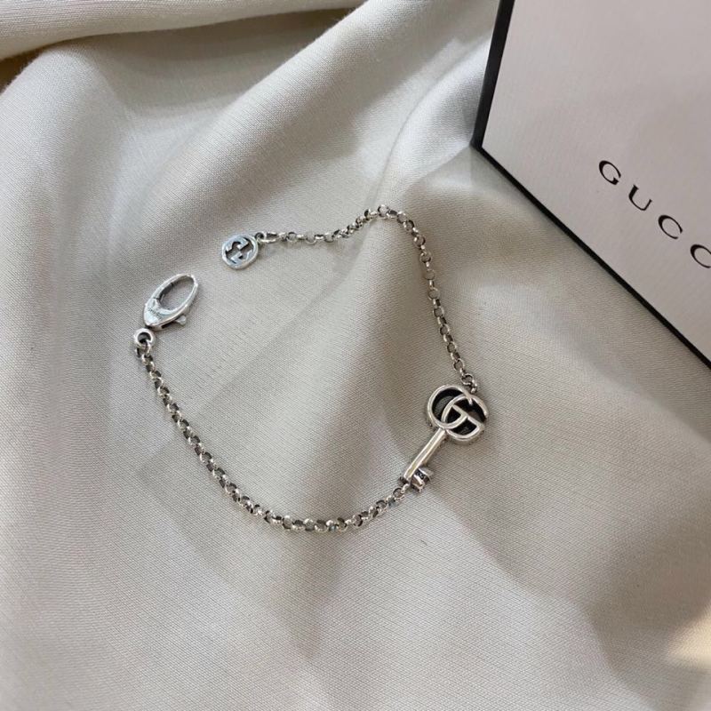 Gucci Double G Vintage Vine Key Silver Bracelet view