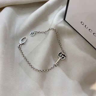 Gucci Double G Vintage Vine Key Silver Bracelet view 4