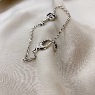 Gucci Double G Vintage Vine Key Silver Bracelet view 7