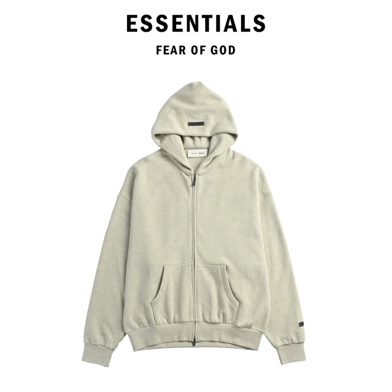 Essentials Fear of God Oatmeal Hoodie view