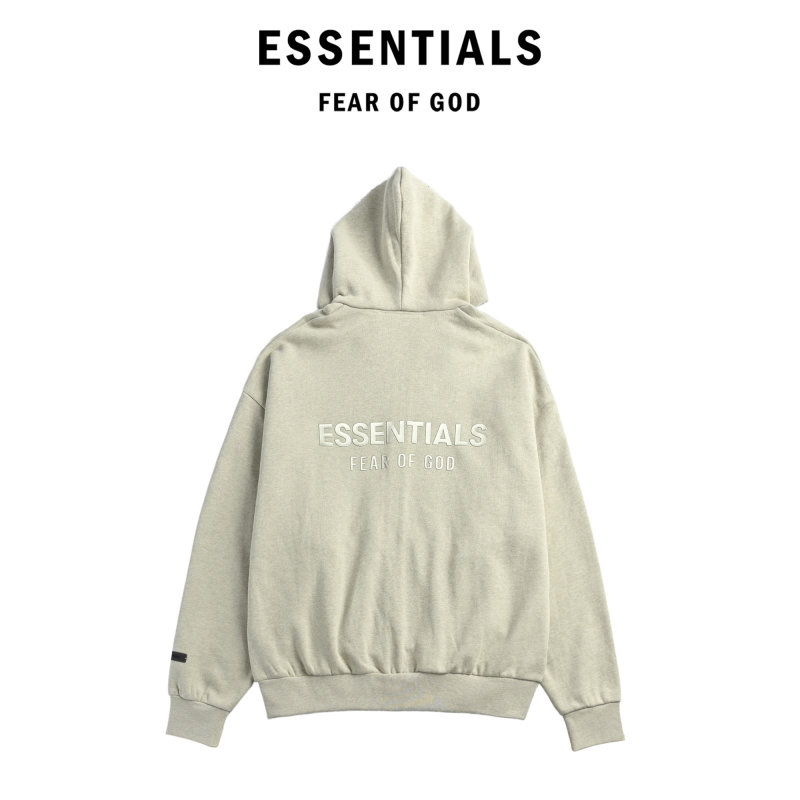 Essentials Fear of God Oatmeal Hoodie view