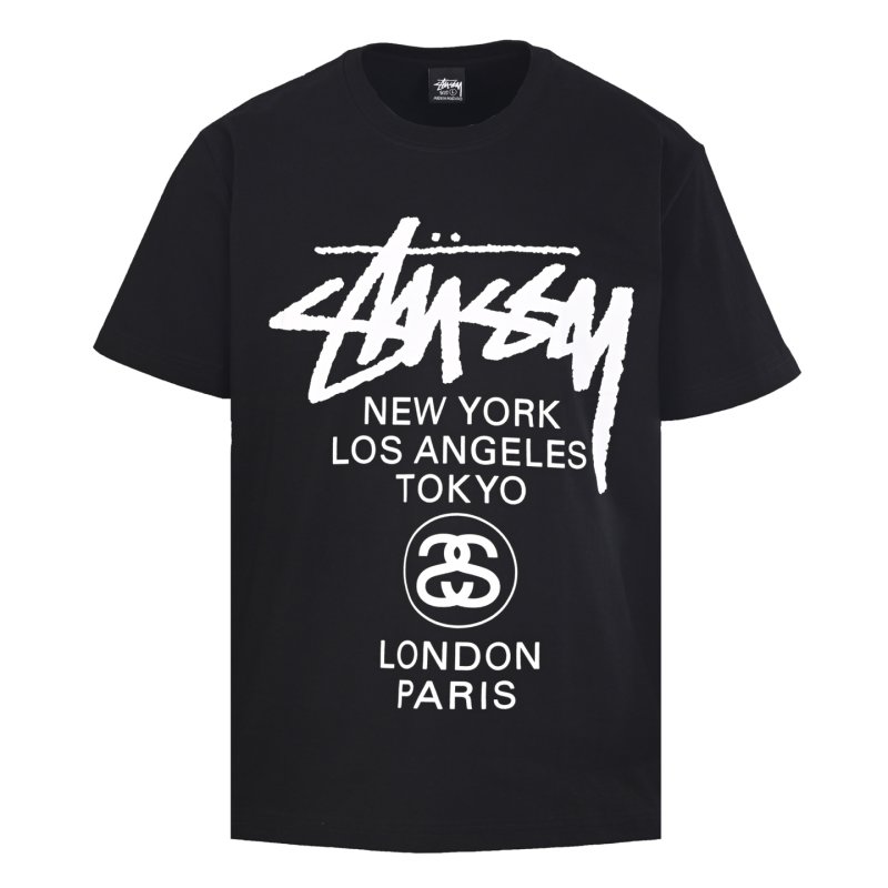 Stüssy Black Graphic Print Short Sleeve T-Shirt view
