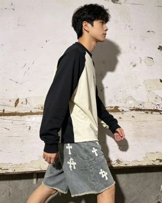 Chrome Hearts Cross Denim Shorts Grey view 8