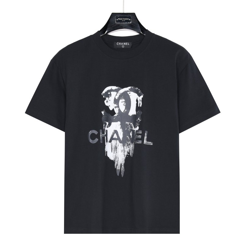 Chanel Distressed CC Logo Black T-Shirt view