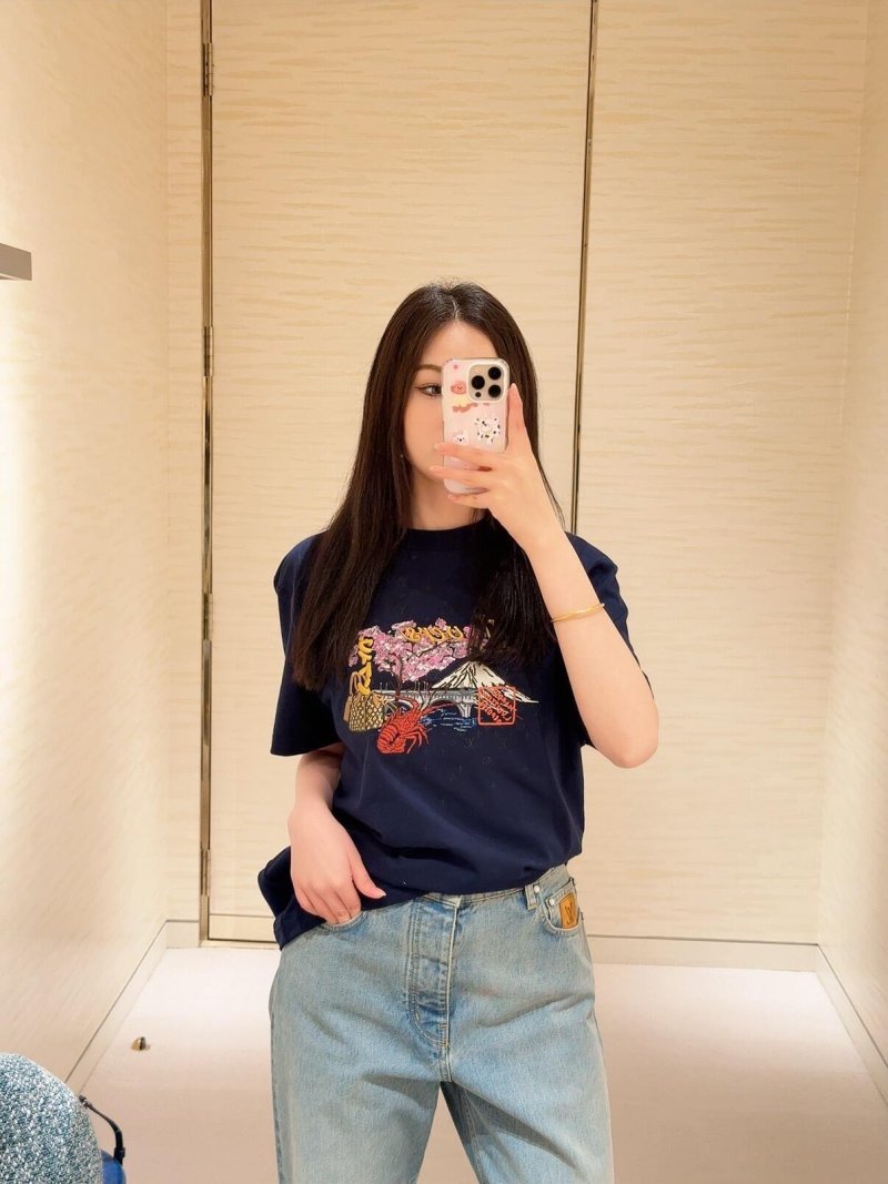 Navy Abstract Graphic Short Sleeve T-Shirt