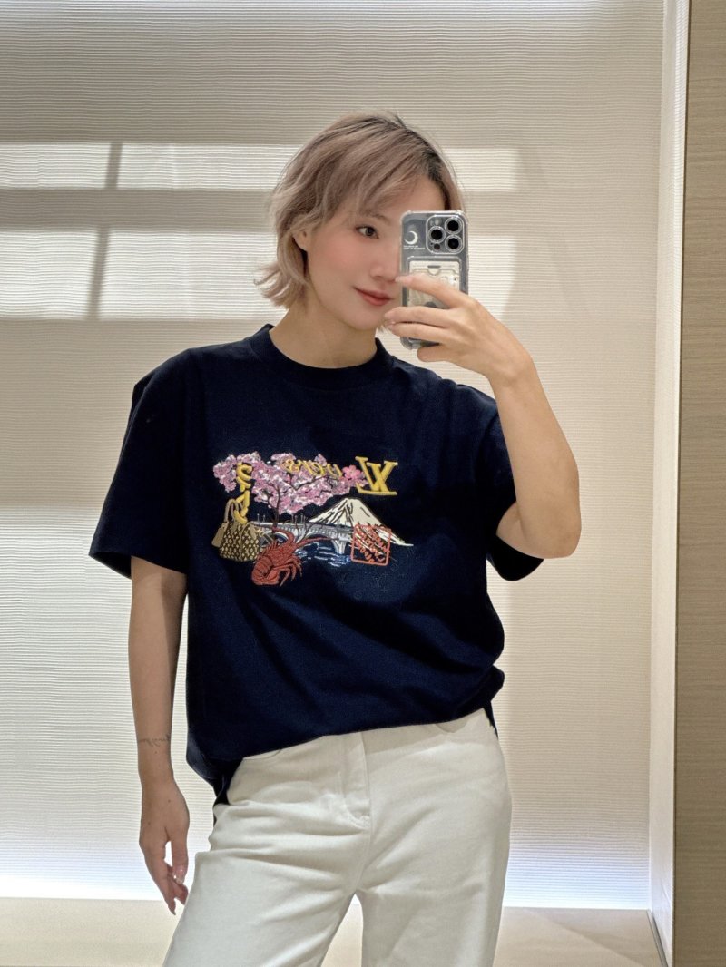 Navy Abstract Graphic Short Sleeve T-Shirt view