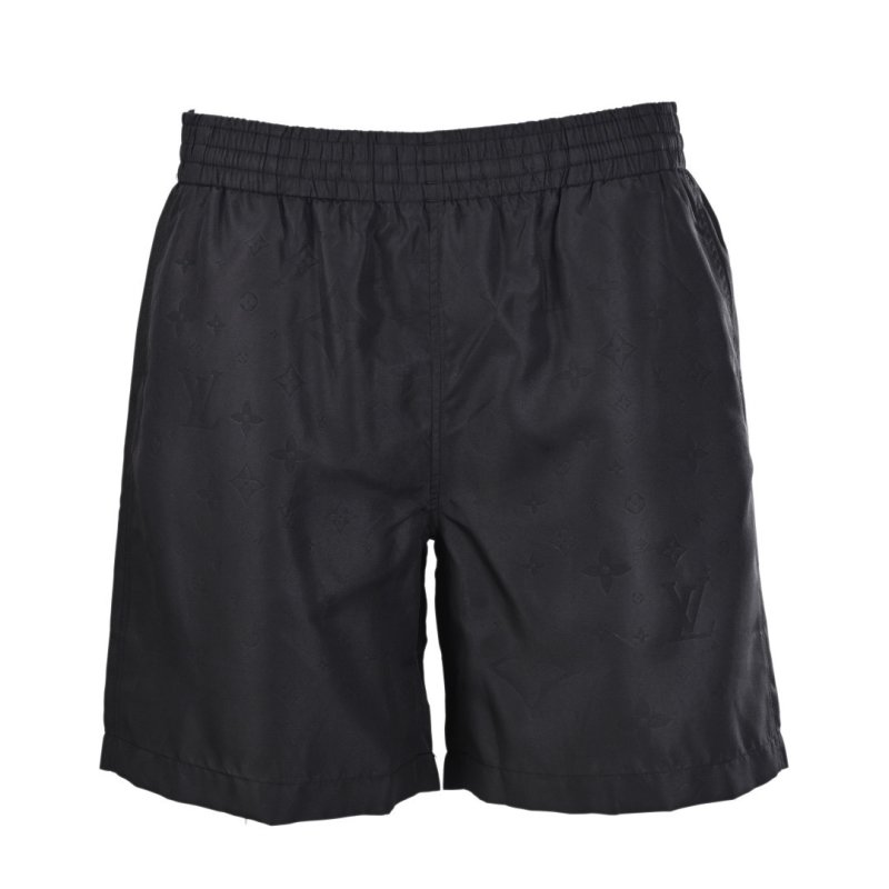 Louis Vuitton Monogram Nylon Beach Shorts Black