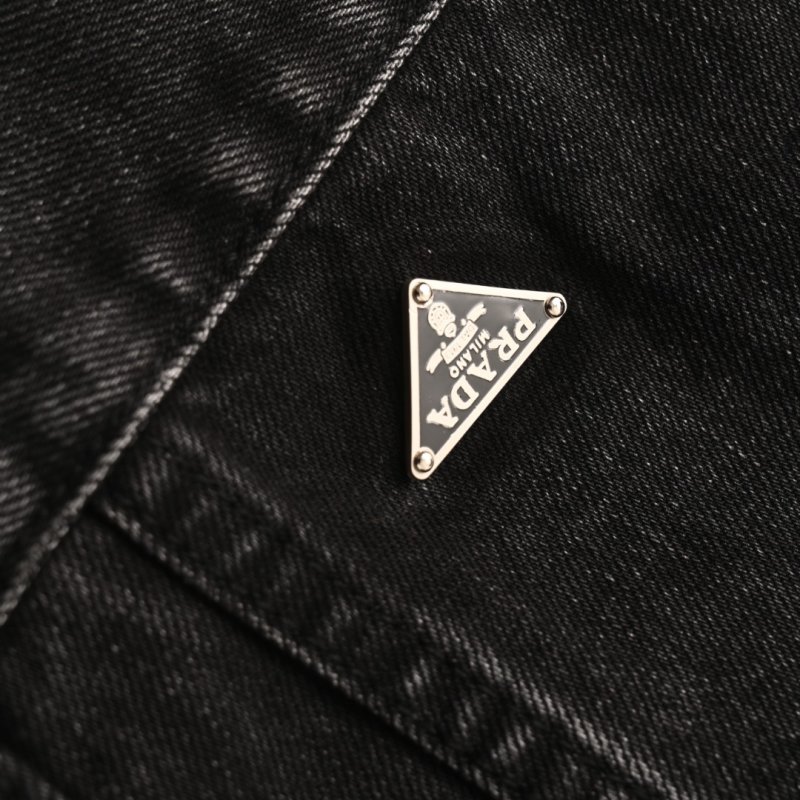 Black Denim Jacket - Classic Cropped Fit view