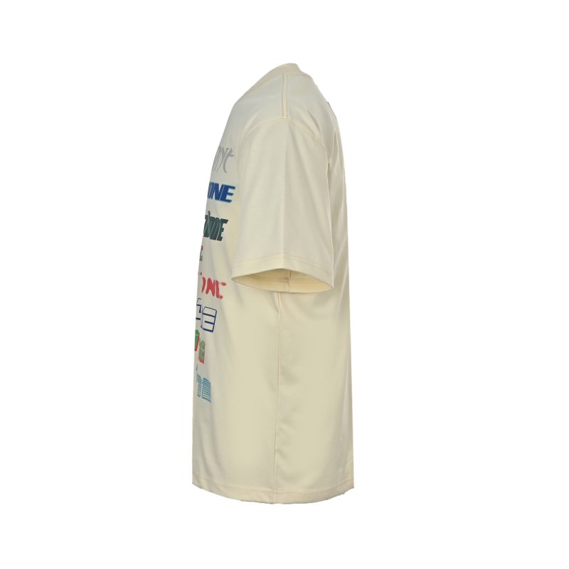 Wetidone Oversized Graphic T-Shirt Cream view
