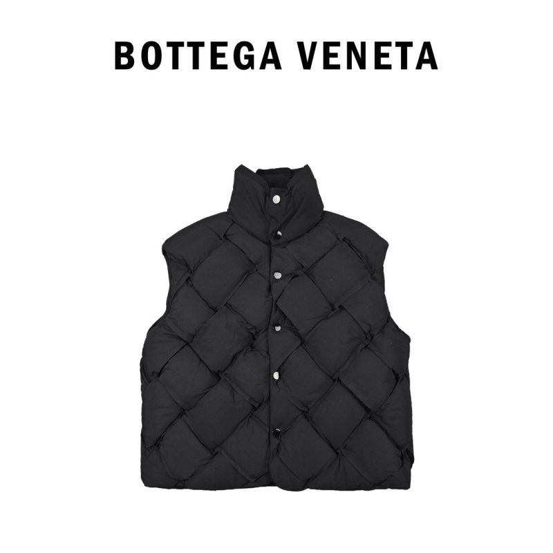 Black Puffy Sleeveless Down Vest Jacket view