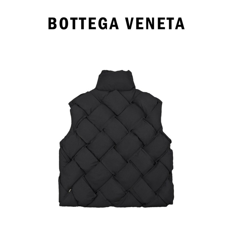 Black Puffy Sleeveless Down Vest Jacket view