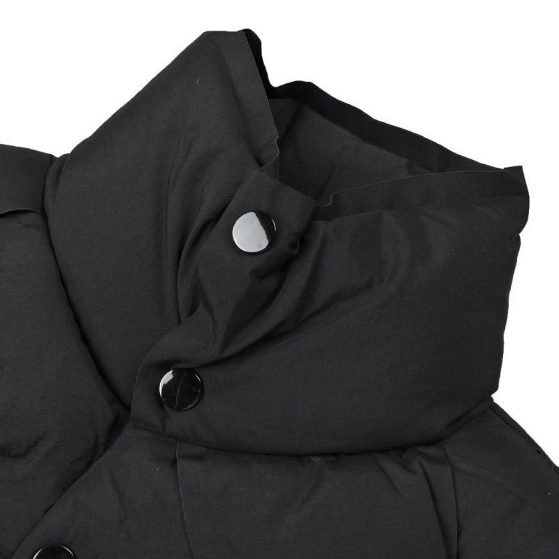 Black Puffy Sleeveless Down Vest Jacket view