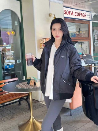 Prada Black Quilted Down Jacket view 6
