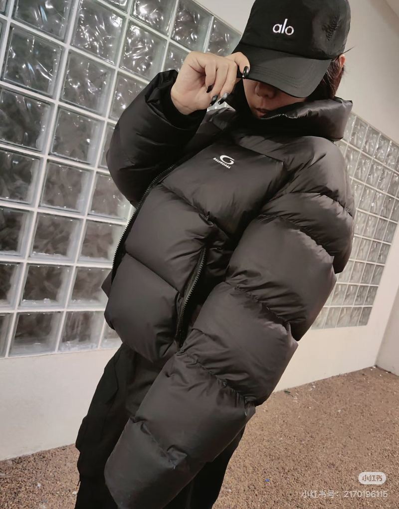 Black Puffer Down Jacket – Oversized Fit view