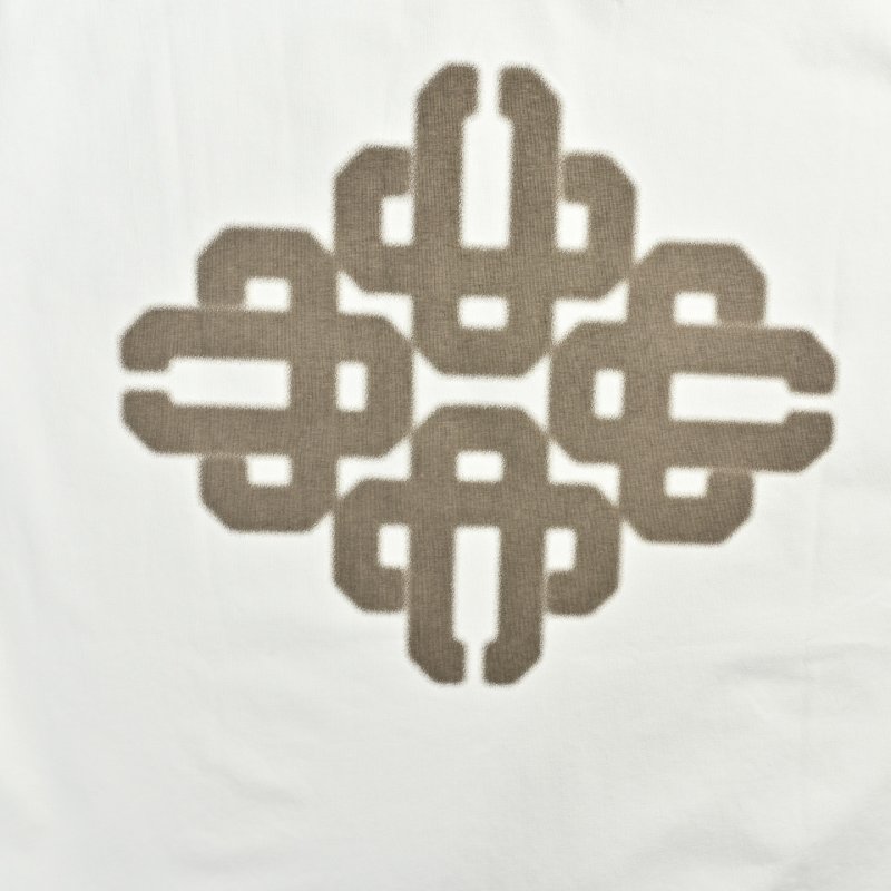 White Short Sleeve T-Shirt with Geometric Back Print view