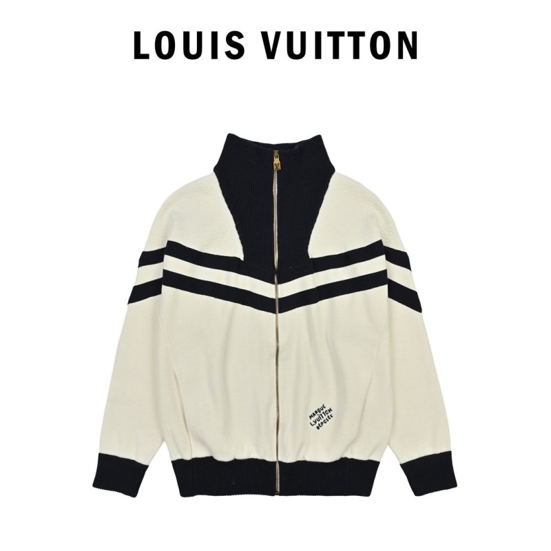 Louis Vuitton Monogram Stripe Zip Jacket Cream & Navy view