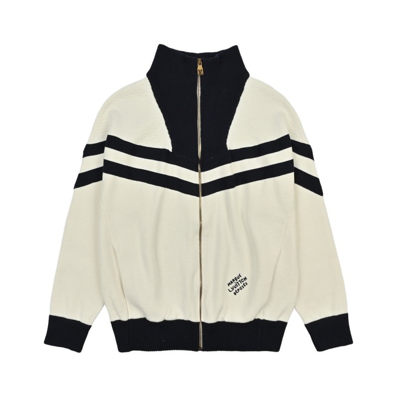 Louis Vuitton Monogram Stripe Zip Jacket Cream & Navy view