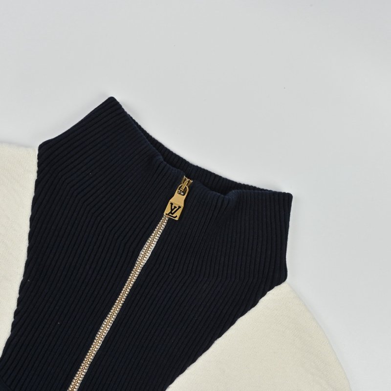 Louis Vuitton Monogram Stripe Zip Jacket Cream & Navy view