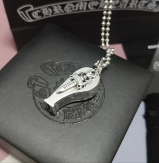 Chrome Hearts Silver Whistle Pendant Necklace
