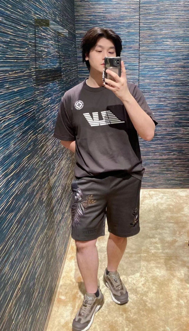 Black Graphic Short Sleeve T-Shirt with Embroidered Logo view