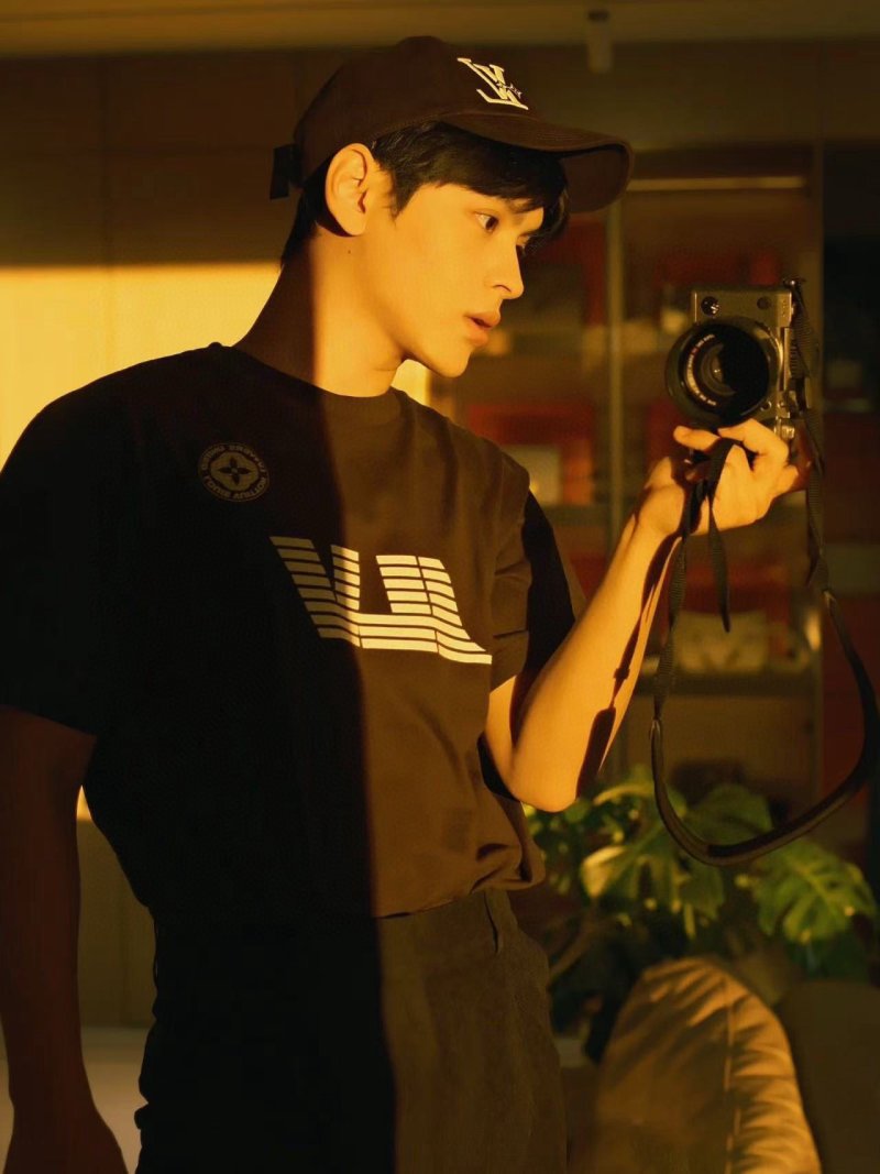 Black Graphic Short Sleeve T-Shirt with Embroidered Logo view