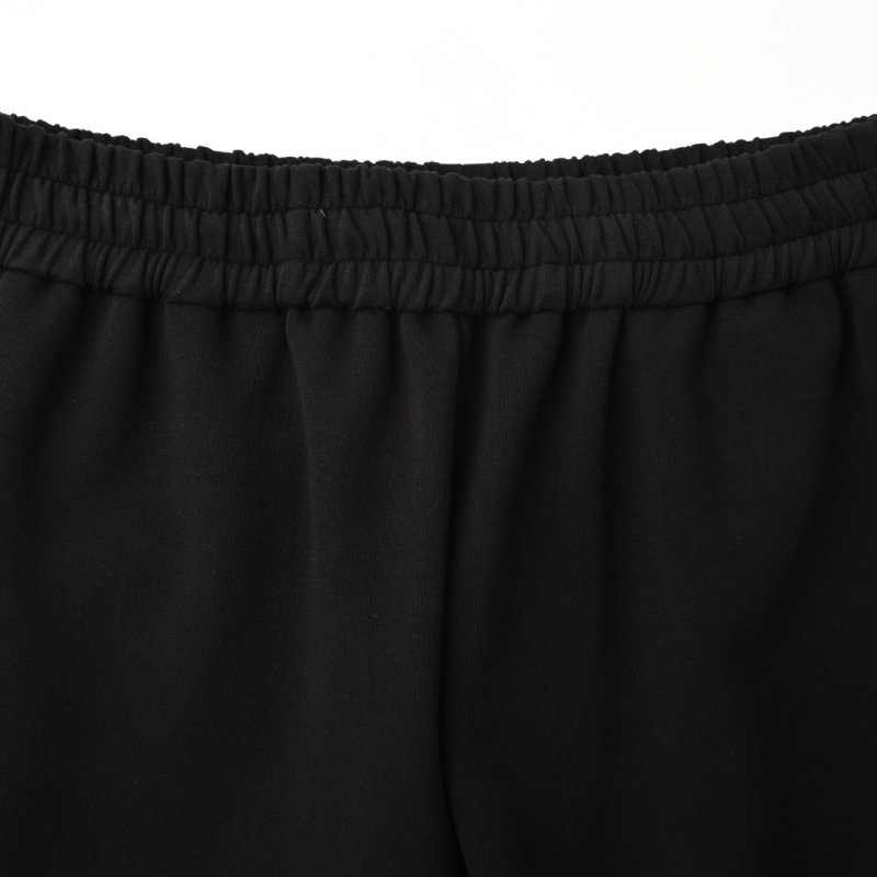 Black Embroidered Script Shorts view