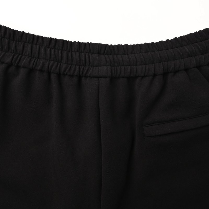 Black Embroidered Script Shorts view