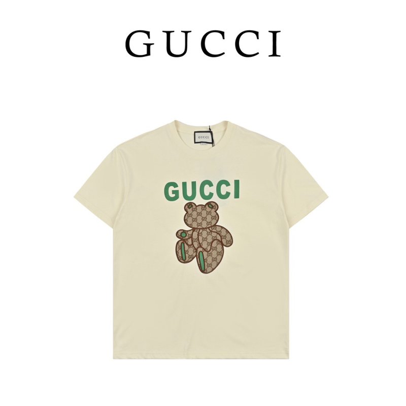 Gucci Teddy Bear Graphic White T-Shirt view