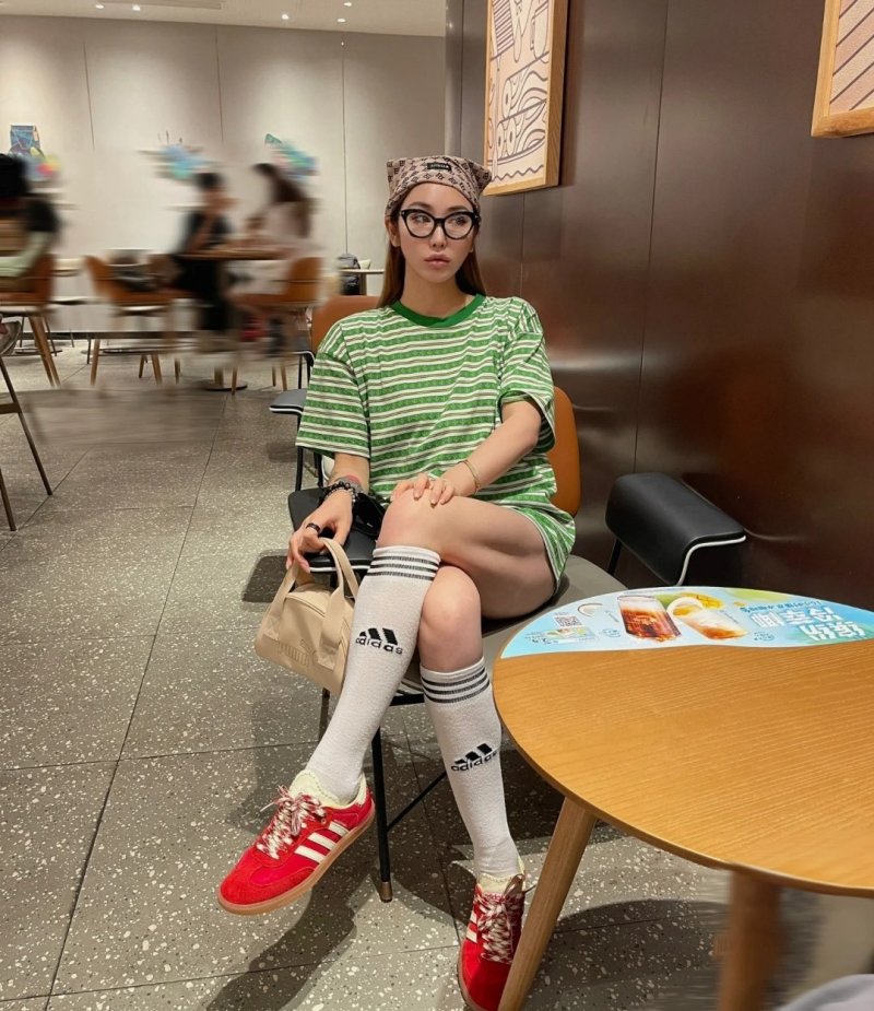 Green & White Striped Short Sleeve T-Shirt Kids view