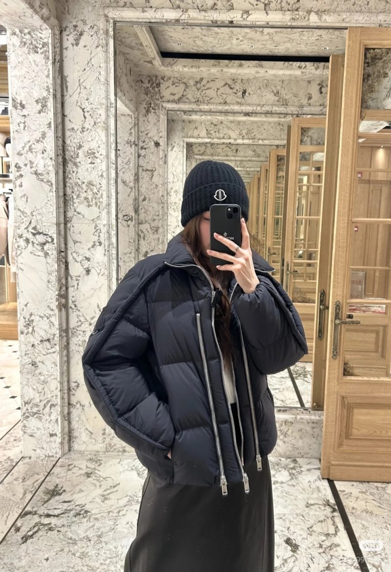 Black Puffer Down Jacket – Oversized Fit view
