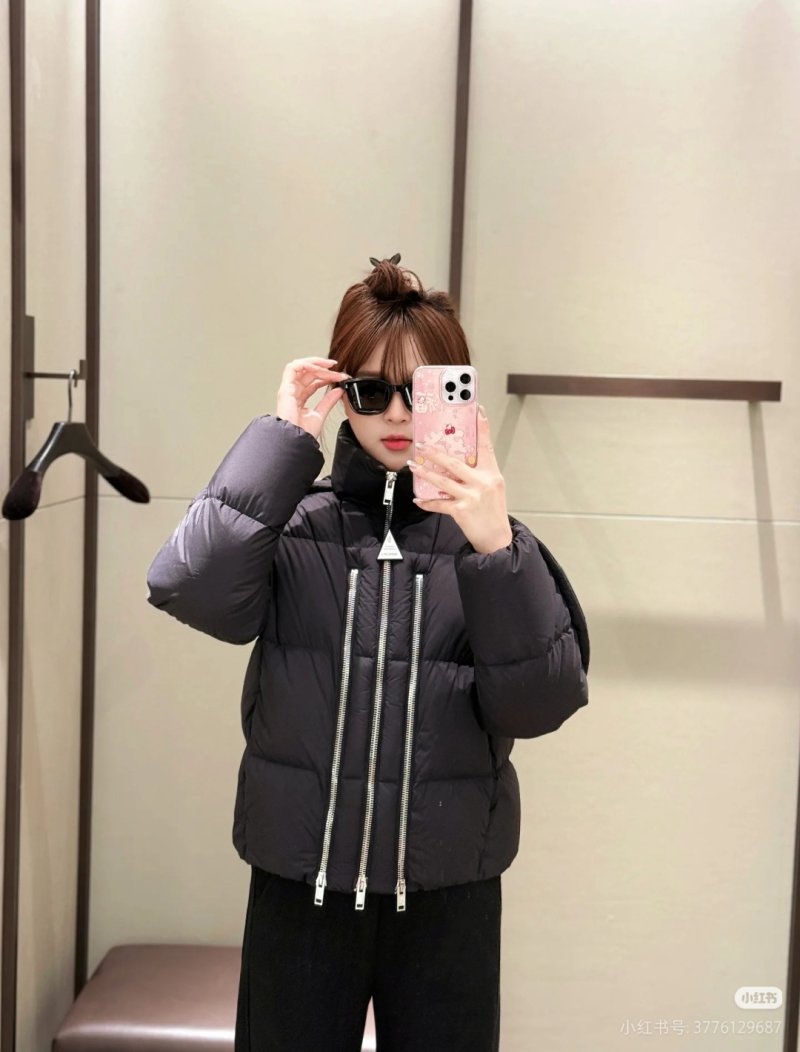 Black Puffer Down Jacket – Oversized Fit view