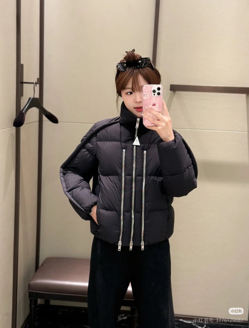 Black Puffer Down Jacket – Oversized Fit view