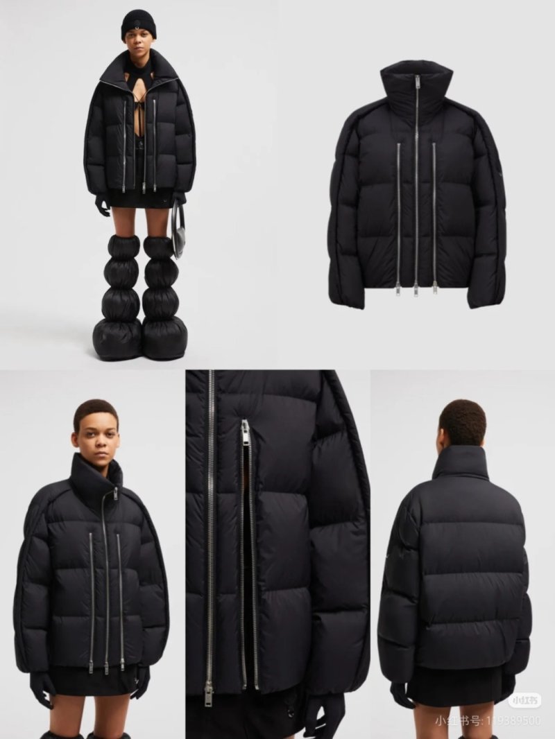 Black Puffer Down Jacket – Oversized Fit view