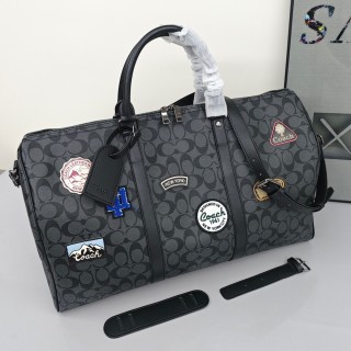 Coach Signature Monogram Duffel Travel Bag Black