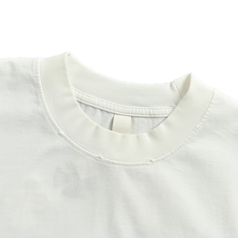 White Short Sleeve T-Shirt with Black Graphic Print view