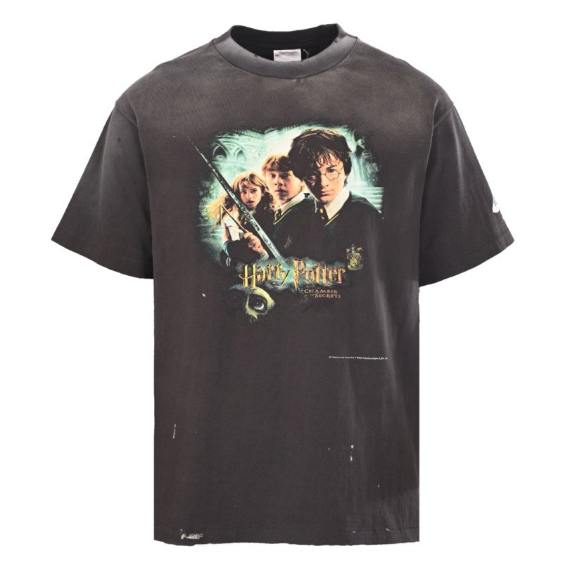 Vintage Graphic Print Charcoal T-Shirt view