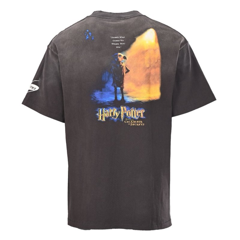 Vintage Graphic Print Charcoal T-Shirt view