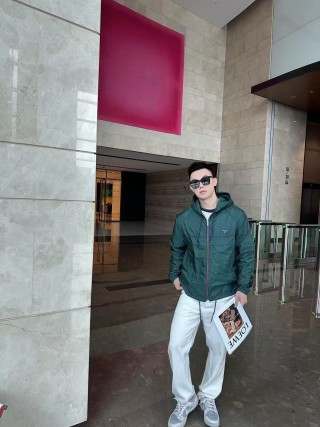 Prada Nylon Hooded Windbreaker Jacket Teal Green view 2