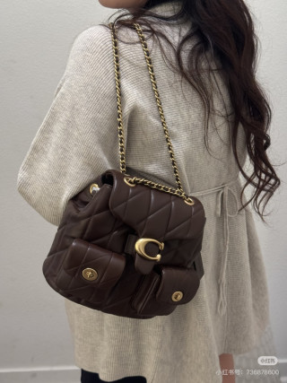 Chloe C Quilted Black Shoulder Bag view 4