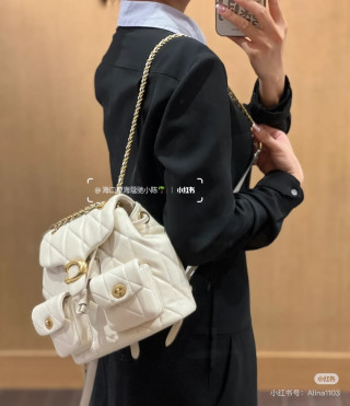 Chloe C Quilted Black Shoulder Bag view 9