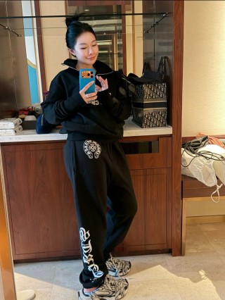 Chrome Hearts Black Logo Joggers