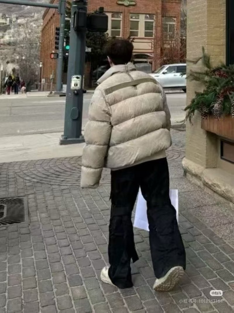Premium Puffer Down Jacket - Cream view
