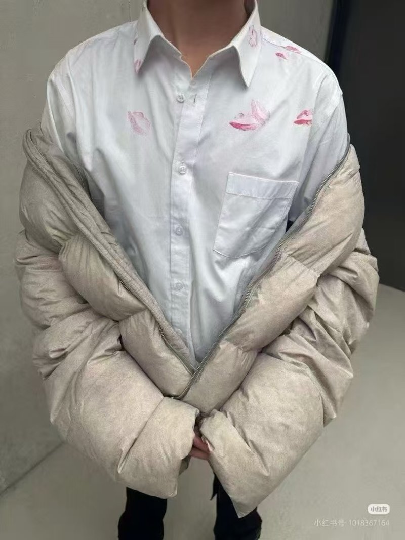 Premium Puffer Down Jacket - Cream view