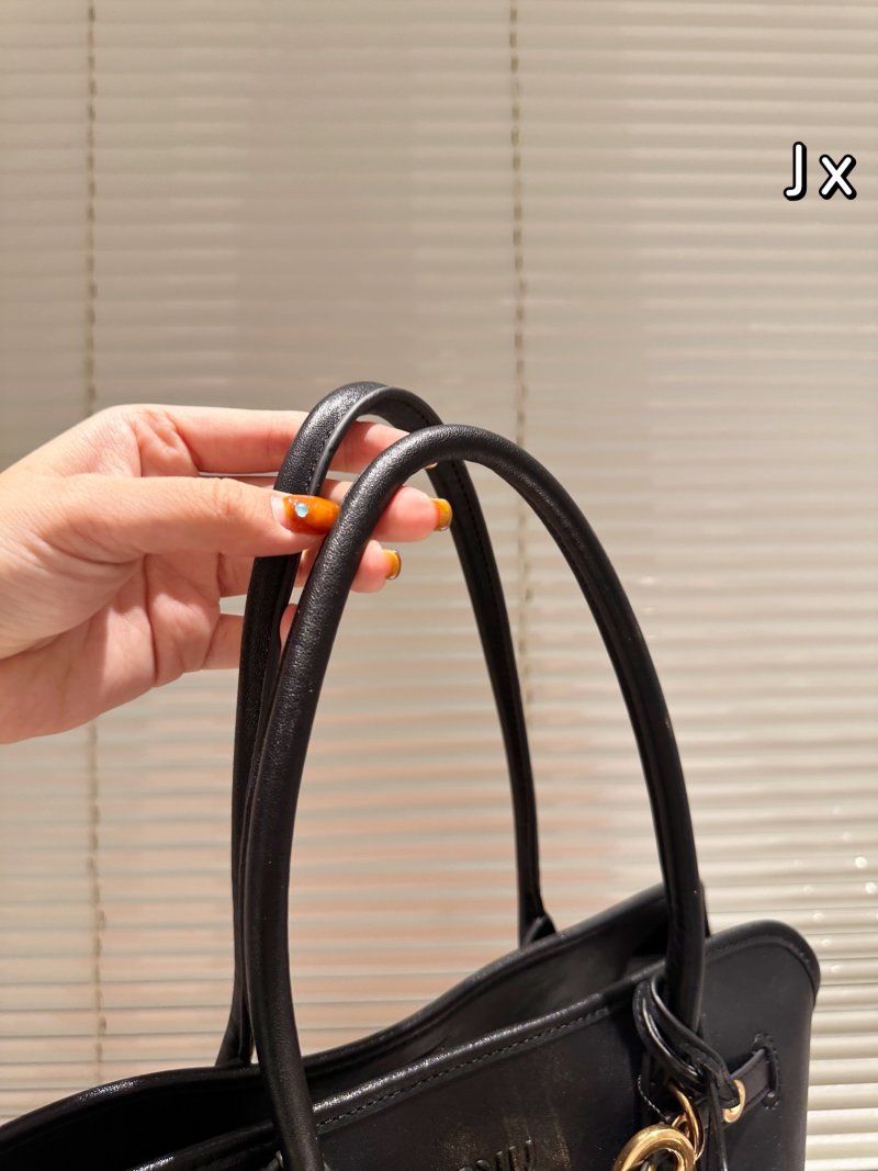 Miu Miu Shell Tote Bag Black Leather view