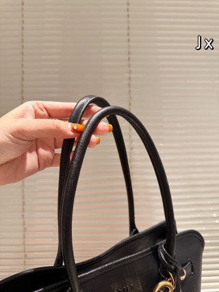 Miu Miu Shell Tote Bag Black Leather view 3