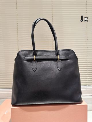 Miu Miu Shell Tote Bag Black Leather view 8