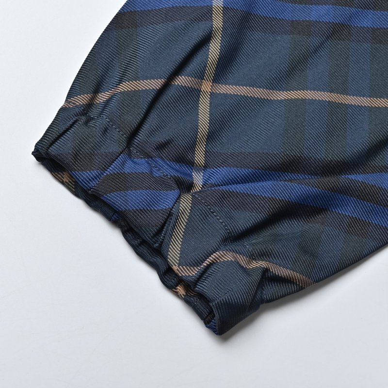 Navy Plaid Oversized Blazer Jacket view