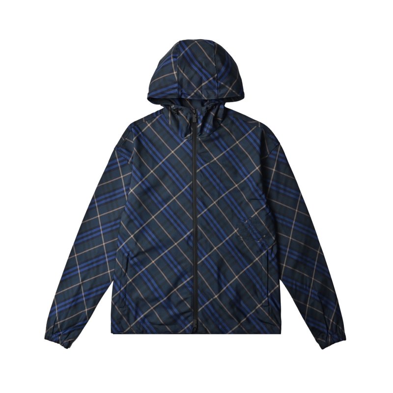 Navy Plaid Oversized Blazer Jacket view