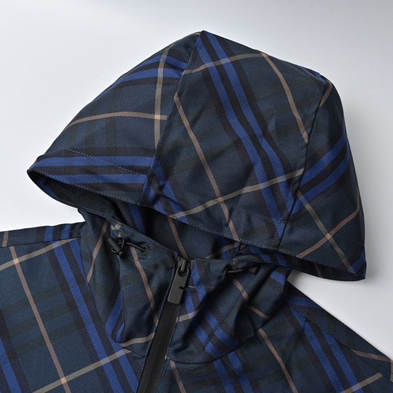 Navy Plaid Oversized Blazer Jacket view