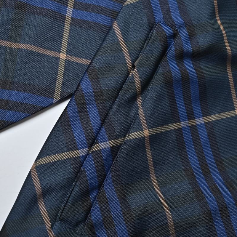 Navy Plaid Oversized Blazer Jacket view